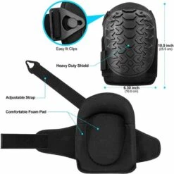 TINOR Arbeits-Knieschützer Mit Schaumstoffpolsterung Und Komfortablem Gelkissen – Verstellbarer Klickverschluss – Für Garten, Boden, Garage Und Reinigung -Angebote Fliesenleger-Werkzeug Store 53825936 3