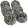 GESCHENKE 6er-Pack Edelstahl-Scheuerschwämme – Schwammschrubber Aus Metall, Stahlwolle, Scheuerschwamm – Edelstahlreiniger, Reinigungsschwämme, Metallschwamm, Drahtwolle, Schwamm