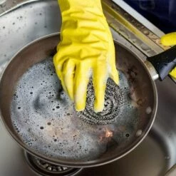 GESCHENKE 6er-Pack Edelstahl-Scheuerschwämme – Schwammschrubber Aus Metall, Stahlwolle, Scheuerschwamm – Edelstahlreiniger, Reinigungsschwämme, Metallschwamm, Drahtwolle, Schwamm -Angebote Fliesenleger-Werkzeug Store 53989249 5