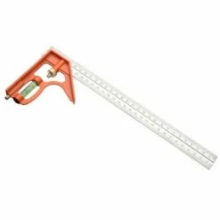 Betterlife Kombinations-Winkellineal – 300 Mm Zimmermannswinkel, Metrisch, 12 Zoll, Edelstahl, Quadratisch, Messwerkzeuge Mit Wasserwaage, Winkel Einstellbar 45/90 Grad Für Zimmermann, 1 Stück