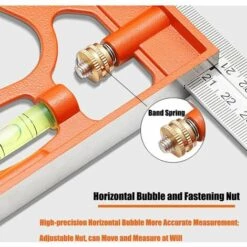 Betterlife Kombinations-Winkellineal – 300 Mm Zimmermannswinkel, Metrisch, 12 Zoll, Edelstahl, Quadratisch, Messwerkzeuge Mit Wasserwaage, Winkel Einstellbar 45/90 Grad Für Zimmermann, 1 Stück -Angebote Fliesenleger-Werkzeug Store 54097381 3