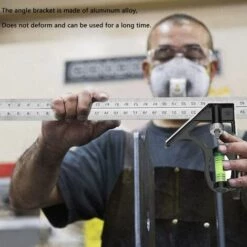 Winkelmesswerkzeuge Betterlife 300mm Edelstahl Kombi-Winkellineal, Winkelmesswerkzeug Mit Wasserwaage Und Schnurziehern, 1 Stck -Angebote Fliesenleger-Werkzeug Store 54097407 4