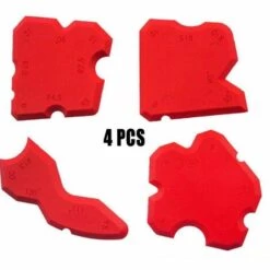 Silikon-Dichtungswerkzeug-Set Betterlife Kit Fugenglätter Für Silikondichtmasse Fugenversiegelung (4 Stück Rot)