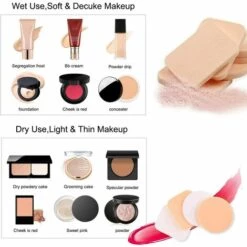 ILOVEMILAN 20 Packungen Schminkschwämme Set Puff Make-up Schwamm Einheitsgröße Erwachsene Unisex Schaumschwämme -Angebote Fliesenleger-Werkzeug Store 54469766 4