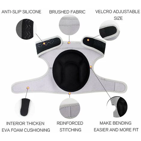 TINOR Unisex-Knieschützer Für Outdoor-Sport, Reinigung, Hausarbeit, Bodenreinigung, Gartenarbeit, Knieschützer Und Knieschützer Für Dachdeckerarbeiten Und Schweißen, M-Code (Grau) 5 TINOR Unisex-Knieschützer Für Outdoor-Sport, Reinigung, Hausarbeit, Bodenreinigung, Gartenarbeit, Knieschützer Und Knieschützer Für Dachdeckerarbeiten Und Schweißen, M-Code (Grau) – Bild 5