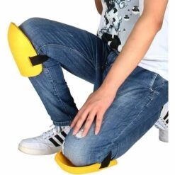 TINOR Paar EVA-Knieschoner Knieschützer Für Bodenarbeit Gartenarbeit (Medium, 1 Paar Gelb) -Angebote Fliesenleger-Werkzeug Store 54496760 4