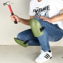 TINOR Paar EVA-Knieschoner Knieschützer Für Bodenarbeit Gartenarbeit (Medium, 1 Paar Army Green) -Angebote Fliesenleger-Werkzeug Store 54497112 5