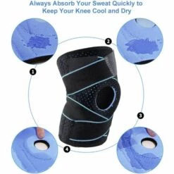 TINOR Neopren-Kniebandage, 2-teilige Patella- Und Bänder-Kniebandage, Kniebandage Mit Offenem Patella-Stabilisatorring Für Sport, Laufen -Angebote Fliesenleger-Werkzeug Store 54497116 4