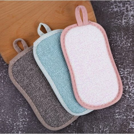 LANGRAY 12 Packungen Langlebige, Wiederverwendbare, Abriebfeste Mikrofaser-Schrubbschwämme Zum Reinigen Von Geschirr Und Töpfen In Der Küche, Braun 2 LANGRAY 12 Packungen Langlebige, Wiederverwendbare, Abriebfeste Mikrofaser-Schrubbschwämme Zum Reinigen Von Geschirr Und Töpfen In Der Küche, Braun – Bild 2