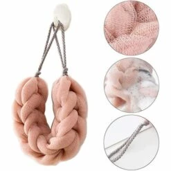 LANGRAY 3 Stück Badeschwamm Massageschwämme,Duschschwamm Mesh,Badeschwamm Rückenschrubber,Bad Dusche Stretchy Braids Mesh Schwamm,Für Körperpeeling In Der Dusche Badezimmerzubehör -Angebote Fliesenleger-Werkzeug Store 55034988 4