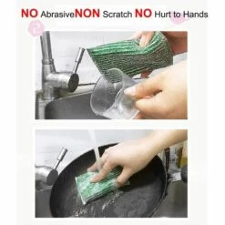 LANGRAY Set Mit 8 Schrubbschwämmen - Doppelseitige Metallschwämme Für Küche Und Bad Reinigungsschwamm Für Geschirr, Töpfe Und Utensilien -Angebote Fliesenleger-Werkzeug Store 55035350 4