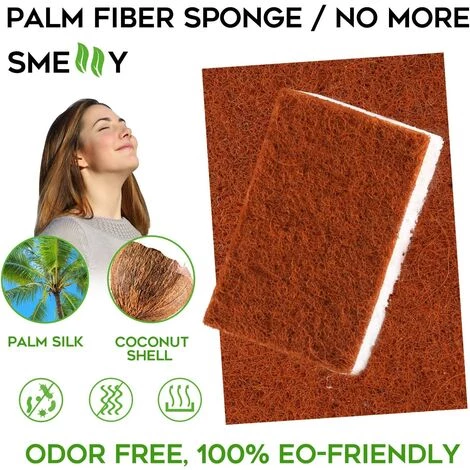 LANGRAY 10 Natürliche, Pflanzliche, Biologisch Abbaubare Und Kompostierbare, Langlebige Und Geruchlose Scheuerschwämme Zum Reinigen Von Geschirr Und Küche. 2 LANGRAY 10 Natürliche, Pflanzliche, Biologisch Abbaubare Und Kompostierbare, Langlebige Und Geruchlose Scheuerschwämme Zum Reinigen Von Geschirr Und Küche. – Bild 2