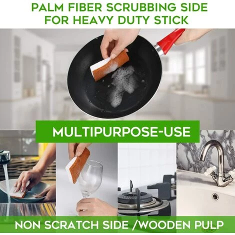 LANGRAY 10 Natürliche, Pflanzliche, Biologisch Abbaubare Und Kompostierbare, Langlebige Und Geruchlose Scheuerschwämme Zum Reinigen Von Geschirr Und Küche. 5 LANGRAY 10 Natürliche, Pflanzliche, Biologisch Abbaubare Und Kompostierbare, Langlebige Und Geruchlose Scheuerschwämme Zum Reinigen Von Geschirr Und Küche. – Bild 5