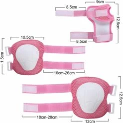 ILOVEMILAN Sportgeräte Kinderschutz 6 Stück Handgelenkschutz Ellbogen Knieschützer (Rosa) -Angebote Fliesenleger-Werkzeug Store 55209344 3