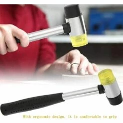 TINOR 27 Mm Gummihammer, Rutschfester Gummigriff, Doppelseitiger Weicher Hammer Mit Für Leder, Schmuck Und Heimrenovierung -Angebote Fliesenleger-Werkzeug Store 55359458 3