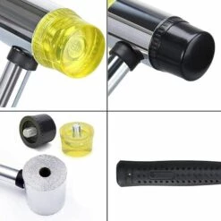 TINOR 27 Mm Gummihammer, Rutschfester Gummigriff, Doppelseitiger Weicher Hammer Mit Für Leder, Schmuck Und Heimrenovierung -Angebote Fliesenleger-Werkzeug Store 55359458 4