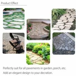 TINOR 43 X 43 Cm Betonform Für Unregelmäßige Pflastersteine ​​für Wege, Wege, Kunststoff, Pflasterform, Form Für Pflasterung, Auffahrt, Garten, Terrasse, Terrassendielen, Pathmate Stone -Angebote Fliesenleger-Werkzeug Store 55359511 4