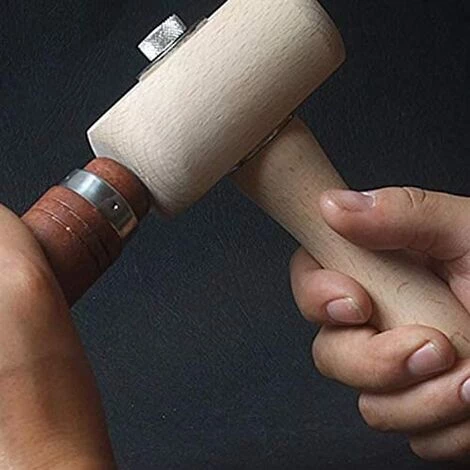 TINOR Buchenholzhammer-Werkzeug, Holzschnitzhammer, Lederhandwerk, Schnitzen 5 TINOR Buchenholzhammer-Werkzeug, Holzschnitzhammer, Lederhandwerk, Schnitzen – Bild 5