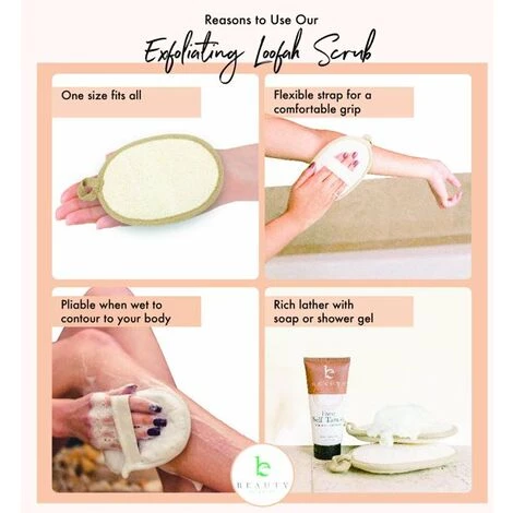 HIASDFLS EXFOLIANT LOOFAH SPONGER WOBBER - PACK Von 2 Naturschwämme LOOFAH, Peeling Peeling Puffer Für Den Duschkörper, Um Tote Haut Zu Beseitigen 2 HIASDFLS EXFOLIANT LOOFAH SPONGER WOBBER - PACK Von 2 Naturschwämme LOOFAH, Peeling Peeling Puffer Für Den Duschkörper, Um Tote Haut Zu Beseitigen – Bild 2