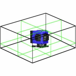 HAPPYSHOPPING Multifunktionaler 12-Linien-Laser Mit Grünem Licht, 3 °, Selbstnivellierende Maschine, Wiederaufladbares Lithium-Batterie-Nivellierwerkzeug, Omnidirektionaler Bodenwandaufkleber,EU -Stecker, Blau -Angebote Fliesenleger-Werkzeug Store 56198688 4