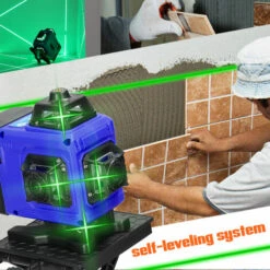 HAPPYSHOPPING Multifunktionaler 16-Linien-Laser-Level 3 ° Selbstnivellierungsfunktion Nivellierungswerkzeug Omnidirektionaler Bodenwandaufkleber Heimwerker-Werkzeugset,EU -Stecker, Orange -Angebote Fliesenleger-Werkzeug Store 56198725 5