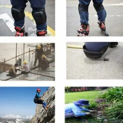 TINOR Professionelle Knieschützer, Silikon-Knieschützer, Strapazierfähige Knieschützer Mit Schaumstoffpolsterung, Einfach Anzubringen Für Arbeit, Gartenarbeit, Schreiner, Bodenbelag, Langlebig (23 * 18 Cm) -Angebote Fliesenleger-Werkzeug Store 56692995 4