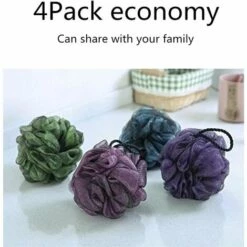 WERKZEUGE 4er-Pack Badeschwamm Schaumbad Luffa Reinigungsbürste Für Frauen Männer Peeling Haut Reinigen Beruhigende Haut (Mix-4 Pack) -Angebote Fliesenleger-Werkzeug Store 56706084 5