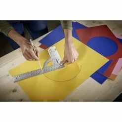 TINOR Wolfcraft Universalwinkel 5205000 / Winkelmesser Mit 300 Mm Schenkellänge Zum Präzisen Anreißen & Zeichnen Mit 90° Anschlagwinkel Und Abnehmbarer Winkelschiene -Angebote Fliesenleger-Werkzeug Store 56760305 3