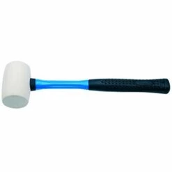 BGS TECHNIC BGS 1967 | GUMMIHAMMER | FIBERGLASSTIEL | WEIßER KOPF | Ø 64 MM | 750 G