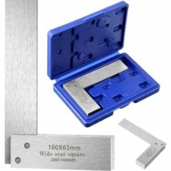 BENOBBY KIDS Winkel-Set Für Ingenieure, Mechanischer Stahl, Hochpräzise, ​​quadratisch, Holzbearbeitung, Breite Basis, Quadratisches Werkzeug, Breiter Sitzwinkel, Quadratisches L-Typ-Messwerkzeug Für Ingenieurstudenten (4 X 2,5 Zoll)