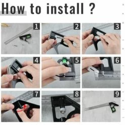 WERKZEUGE 300 Mm Kombinationswinkel – Metrisch – Universelles Und Genaues Kombinationswinkel Aus Metall Mit Stopper Und Anreißwerkzeug – Professionelles High-End-Messwerkzeug -Angebote Fliesenleger-Werkzeug Store 57120525 5