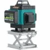 DRILLPRO 16 Linien 360° 3D-Laser-Wasserwaage, Selbstnivellierend, Horizontales Und Vertikales Kreuz, Grün