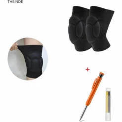 THSINDE Professionelle Knieschützer Für Die Arbeit, Bequeme Knieschützer Für Abrasive Böden Für Garten- Und Bautanz, Anti-Schock-Schaum, Elastisch + Tieflochmarkierung