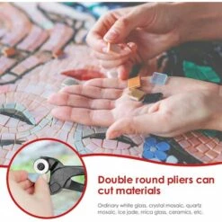 TINOR Mosaik Fliesenzange Werkzeuge 200mm Hartmetall Fliesenzange Keramikfliesen Schneidzange Mit Zwei Wolframkarbid Abtasträdern Fliesen Schneider Fahrbarer Zangen Werkzeug Für Glas Buntglas Trimmt -Angebote Fliesenleger-Werkzeug Store 58429768 5