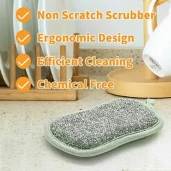 Kueatily Waschbare Geschirrspülschwämme, 6 Doppelseitige, Nicht Kratzende Kratzpads, Antibakterieller Mikrofaserschwamm, Küche, Reinigt Alle Oberflächen Effektiv. Ideal Für Teller, Pfannen -Angebote Fliesenleger-Werkzeug Store 58757357 4