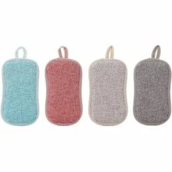 WERKZEUGE Doppelschwamm Antibakterieller Mikrofaser-Schwamm Für Nicht Scheuernde Schwämme, 4 Farben, Ideal Für Antihaft-Pfannen, Geeignet Zum Spülen Von Geschirr, Küchenutensilien