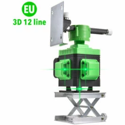 DIYOZZY 3D Green Beam Self-Nivelling Laser Level 3x360 Cross Line Drei Ebenen Nivellierung Und Ausrichtung Laser Level Tool -Zwei 360° Vertikale Und Eine 360° Horizontale Linie -Magnetische Drehbare Basis 12-Linie 12-Draht Eurocode EU