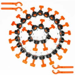 VINGO 110x Fliesen Nivelliersystem Level Wiederverwendbar Fliesen Verlegehilfe Fliesenkeile Kunststoff Bodenbelag Fliesen Handwerkzeuge Mit 8PCS Fliesenschlüssel Für Wand Und Boden Fliesen