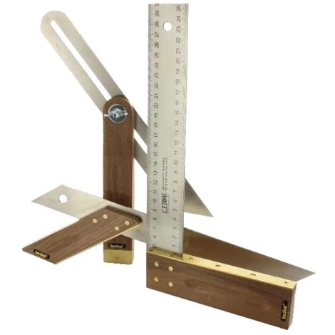 HEDUE GMBH Hedue Tischler-Set A031 3-teilig Messwerkzeug Tischler-Winkel Gehrmaß Schmiege 2 HEDUE GMBH Hedue Tischler-Set A031 3-teilig Messwerkzeug Tischler-Winkel Gehrmaß Schmiege – Bild 2