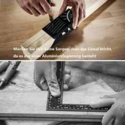 BARES 3D Carpenter Square, Angle Ruler Aluminum Alloy 45 90 Degree Miter Woodworking Measuring Ruler Beams Tubes Three Dimensional For Decorative, Black Square Metal Woodworking Tools -Angebote Fliesenleger-Werkzeug Store 59040763 5