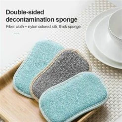 BARES Set Of 8 Washable And Reusable Microfiber Dishwashing Sponges, Double-Sided Non-Scratching Scratching Dishwashing And Kitchen Sponge With Dishwashing For Cleaning Dishes And Pans -Angebote Fliesenleger-Werkzeug Store 59043129 4
