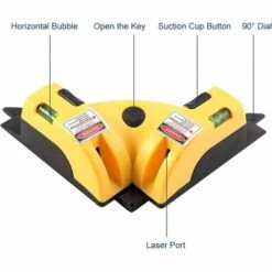 BEARSU Laser-Wasserwaage, Rechtwinklig 90 Grad Horizontale Horizontale Laserlinie Projektionslinie Ausrichtungswerkzeug -Angebote Fliesenleger-Werkzeug Store 59194988 4