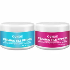 LIFCAUSAL OUHOE Keramikfliesen-Reparaturmittel Keramikpaste Closestool Marmorgrube Glasierte Keramikfliesen-Reparaturpaste,Fuchsie