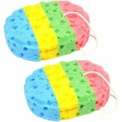 Kueatily 2 Stück Ovaler Scheuerschwamm