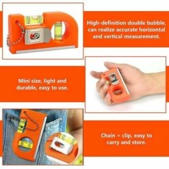 Thsinde Magnet-Wasserwaage – Kleine Wasserwaage – Magnet-Wasserwaage – Taschen-Wasserwaage Mit Seltenerd-Magnetsystem Und Gürtelclip,3St -Angebote Fliesenleger-Werkzeug Store 59997909 4