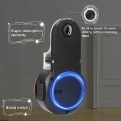 ASUPERMALL Tragbarer Abnehmbarer Staubsammler 2 In 1 Wand Elektrisch Bohrstaubkollektor Laserspiegel Elektrischer Selbstbeamter Vakuum-Trottel Bohrstaubkollektor 360 ° Laser Mit 2 Horizontalen Blasen - Modell:Schwarz -Angebote Fliesenleger-Werkzeug Store 60029221 4