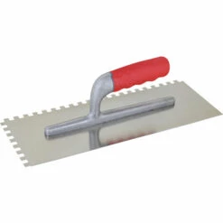 TRIUSO Glättekelle Aus Edelstahl 350 Mm Länge Rechteckzahnung 10 Mm