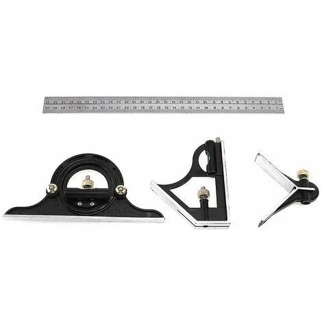 Kombinationswinkel Hochleistungs-Set Vierkant-Messwerkzeug-Kits Genauigkeit Winkelmesser Winkelsucher Lineal Zimmerei-Winkel-Thsinde 2 Kombinationswinkel Hochleistungs-Set Vierkant-Messwerkzeug-Kits Genauigkeit Winkelmesser Winkelsucher Lineal Zimmerei-Winkel-Thsinde – Bild 2