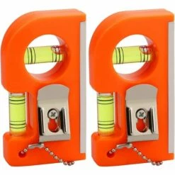 TINOR 2 STÜCKE Magnetische Taschenwasserwaage Horizontal Vertikal Mini-Präzisionswasserwaage Mit Schlüsselanhänger Werkzeug Taschenwasserwaage 85 * 45 * 20 Mm Kleine Magnetische Wasserwaage Für Regal, Rahmen