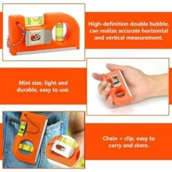 TINOR 2 STÜCKE Magnetische Taschenwasserwaage Horizontal Vertikal Mini-Präzisionswasserwaage Mit Schlüsselanhänger Werkzeug Taschenwasserwaage 85 * 45 * 20 Mm Kleine Magnetische Wasserwaage Für Regal, Rahmen -Angebote Fliesenleger-Werkzeug Store 60369872 4